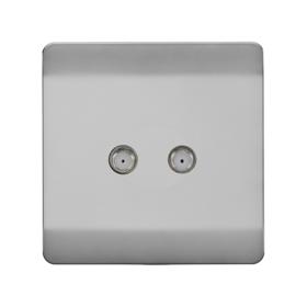 Brushed Steel Wiring Accessories Trendi Decorative Screwless Brushed Steel Wiring Accessories Trendi Decorative Screwless
